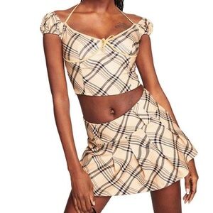 new I AM GIA plaid mini skirt
